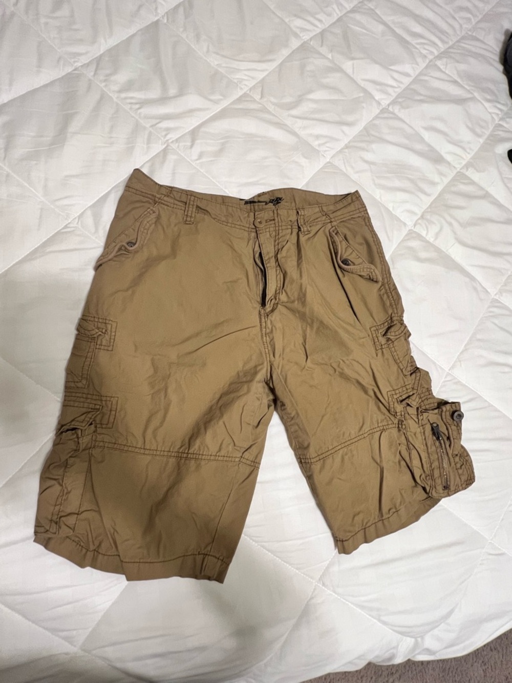 Plugg Men's Cargo Shorts in Light Brown